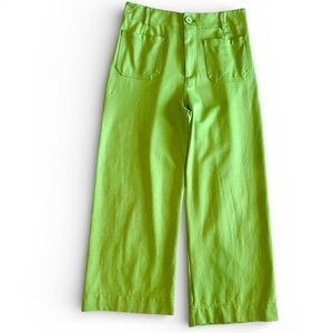 N Y & Co Green Wide Leg Soft Stretch Sailor Style St Patrick’s Day Pants Size 10